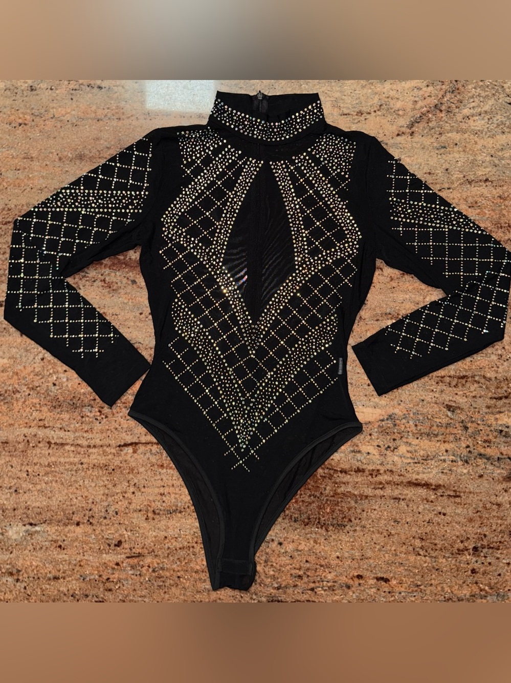 NWOT 🪩✨ Long Sleeve Bejeweled Bodysuit